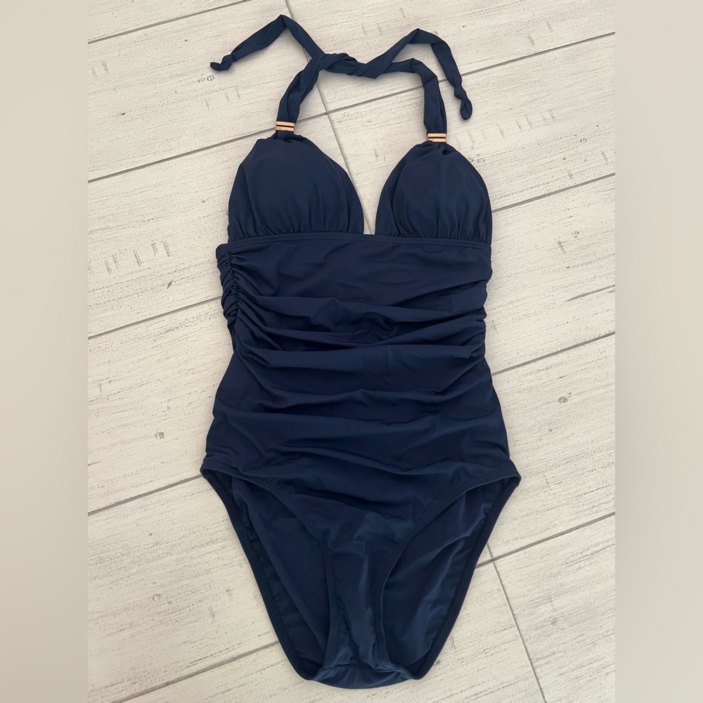 Vix by Paula Hermanny Solid Bia Tube One-piece Swimsuit NWT Size S